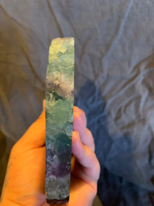 Flourite Slab with free black metal stand #1