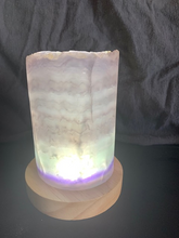 Load image into Gallery viewer, Fluorite hollow tube comes with USB LED light base (for light lamp) #3