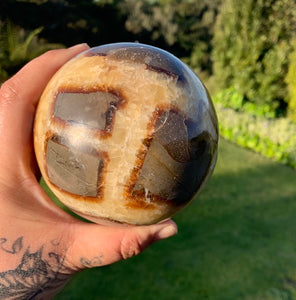 Septarian (Dragon Stone) big 1.25kg Sphere, 300gm Egg and mini 225gm Sphere set