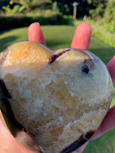 Septarian (Dragon Stone) big 900grams Heart, 225grams Egg, 225grams Sphere Set