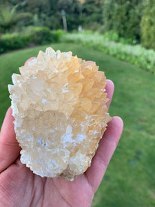 yellow Quarts raw rough cluster specimen