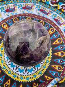 1.850kg Chevron Amethyst Sphere and stand