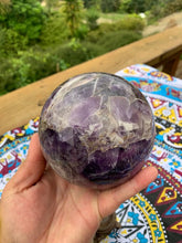 Load image into Gallery viewer, 1.850kg Chevron Amethyst Sphere and stand