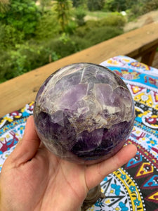 1.850kg Chevron Amethyst Sphere and stand