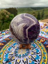 Load image into Gallery viewer, 1.750kg Chevron Amethsyt Sphere and stand