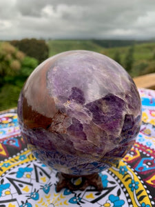 1.750kg Chevron Amethyst Sphere and stand