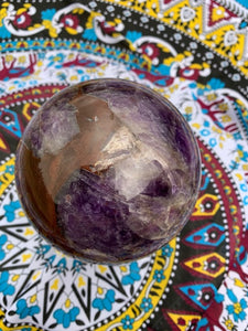 1.750kg Chevron Amethyst Sphere and stand