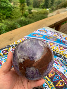 1.750kg Chevron Amethyst Sphere and stand