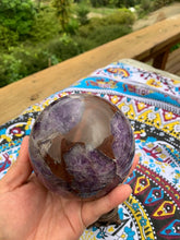 Load image into Gallery viewer, 1.750kg Chevron Amethyst Sphere and stand