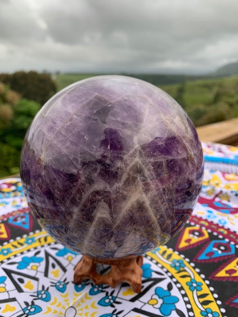 1.875kg Chevon Amethyst Sphere and stand