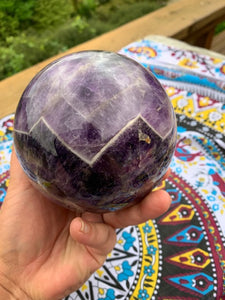 1.875kg Chevon Amethyst Sphere and stand