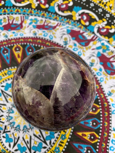 1.475kg Chevorn Amethyst Sphere and stand