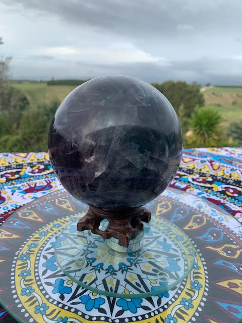 Large Rainbow Flourite Sphere