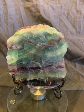 Flourite Slab with free black metal stand #1