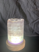 Load image into Gallery viewer, Fluorite hollow tube comes with USB LED light base (for light lamp) #3